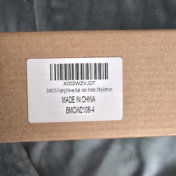 BAMEOS Wall Shelf Set, 3 Shelves With Brackets, Gray (1112) - Picture 6 of 6